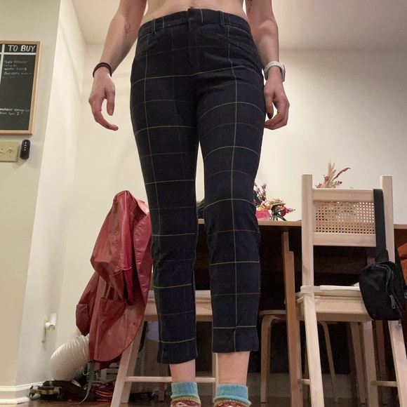 Navy Plaid Gap Dress Pants (Regular length) - Picture 6 of 9